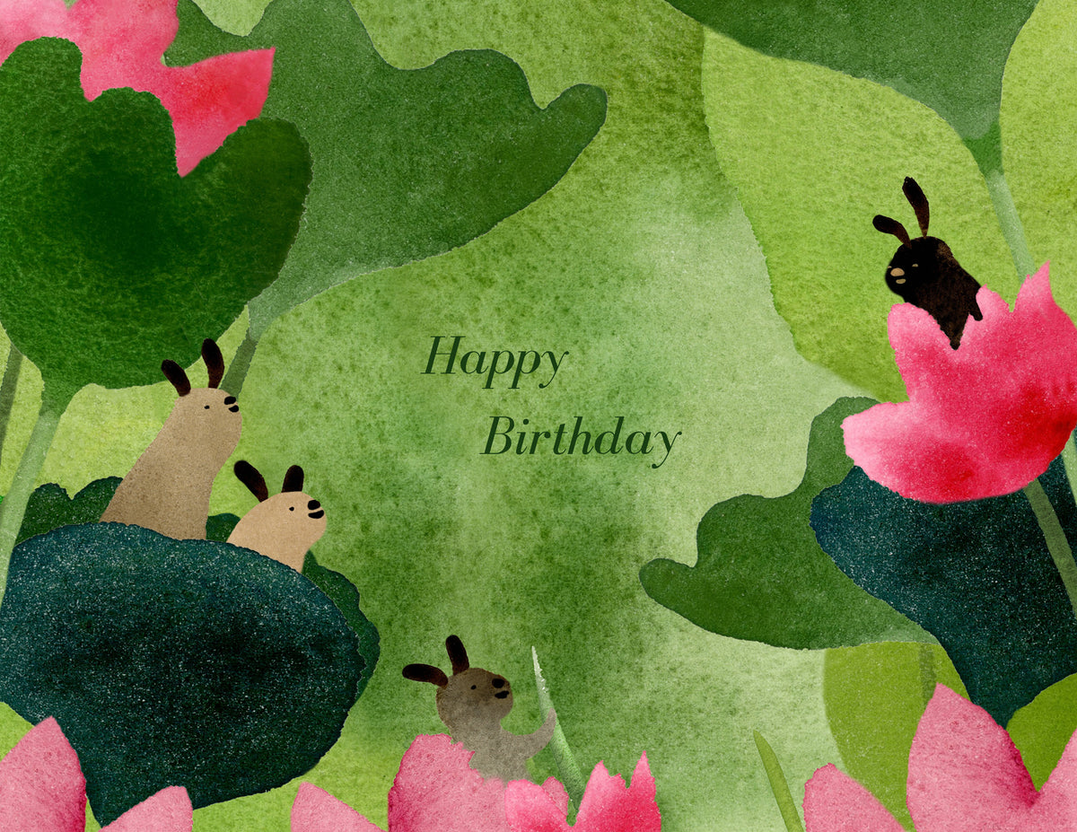 Lotus Birthday Card