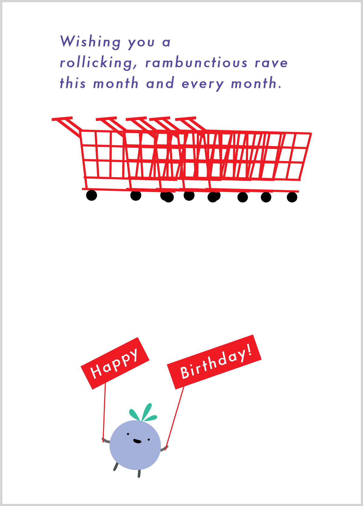 Shopping Carts Birthday Card