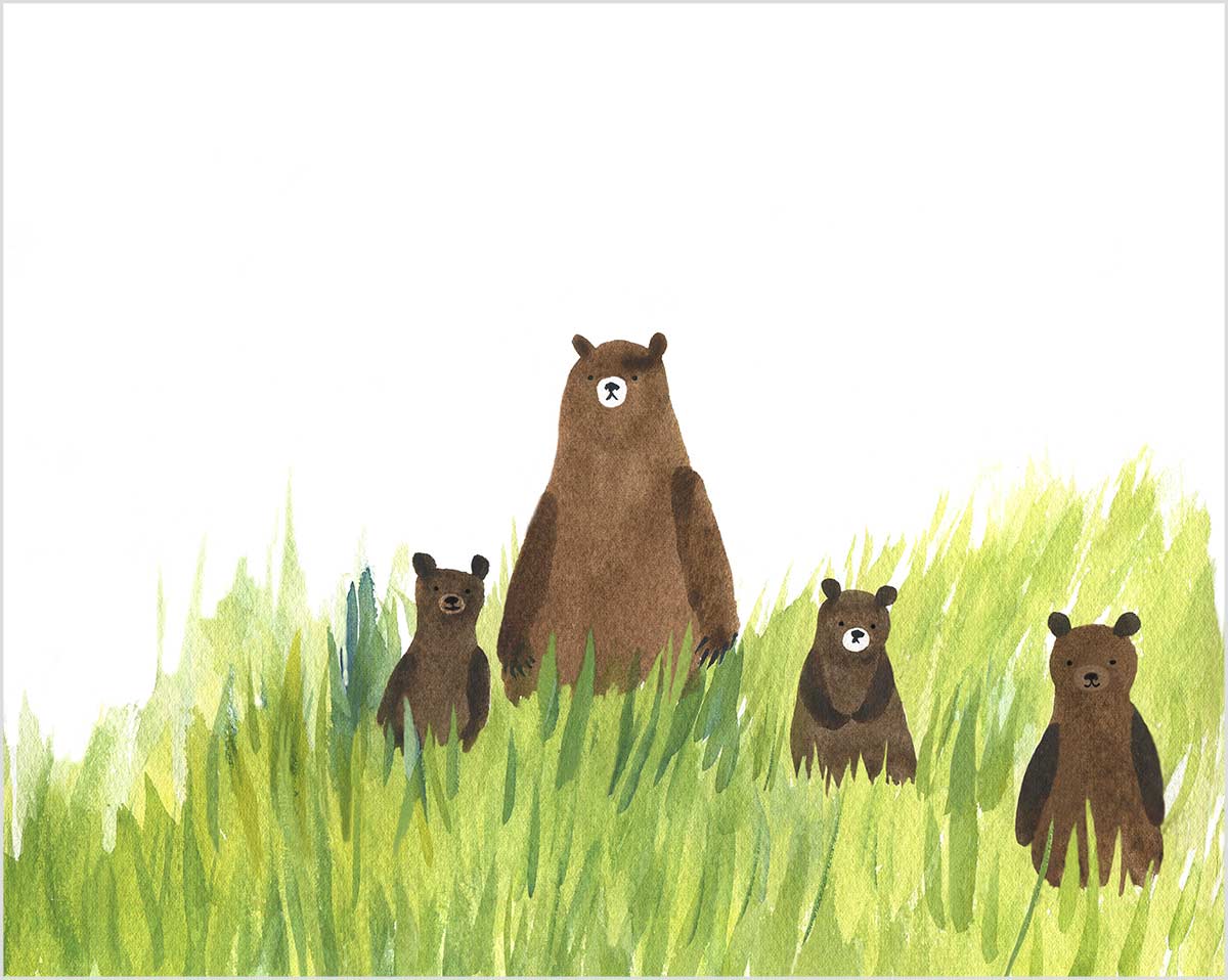 Bears Out For A Stroll Art Print