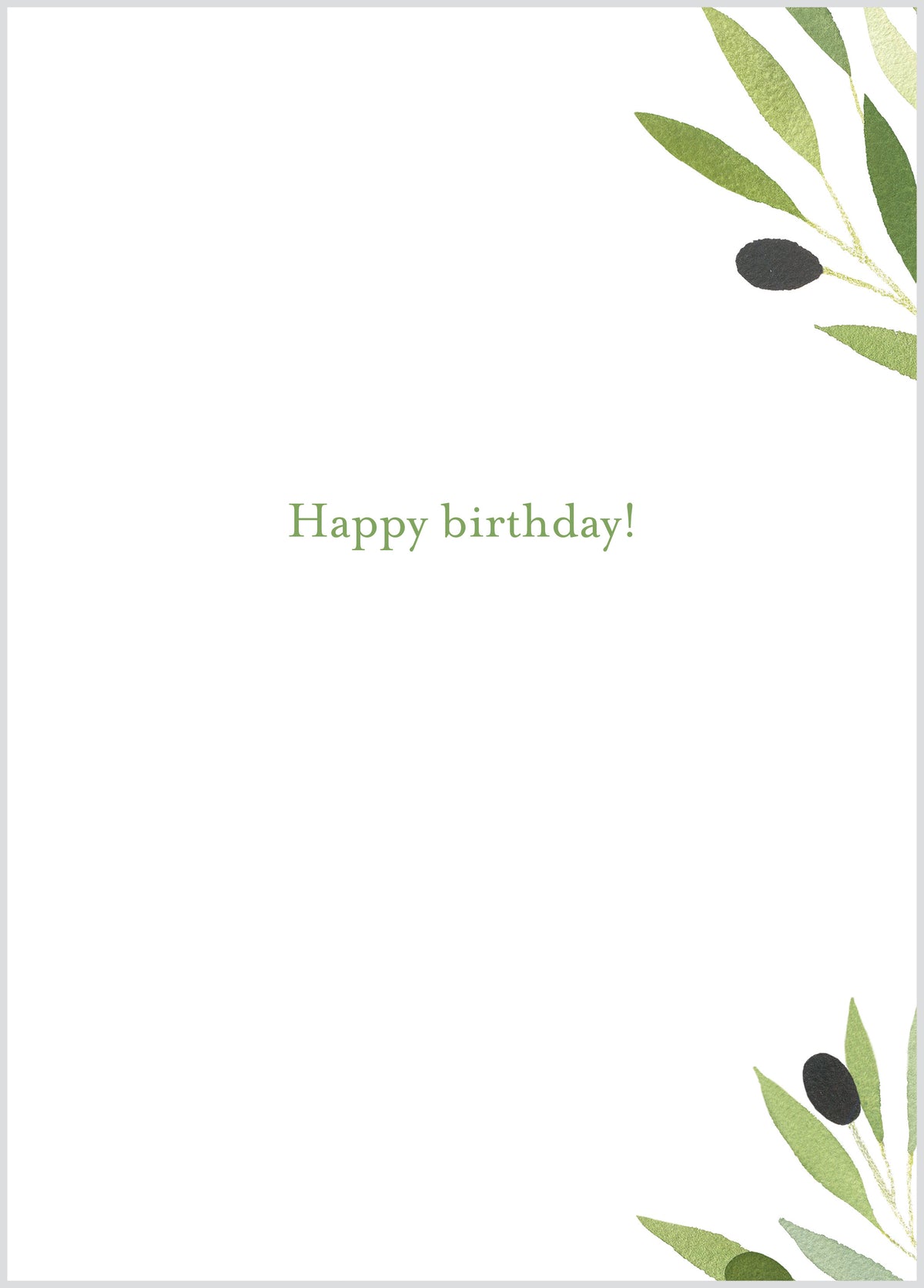 Olive Tree Birthday Card