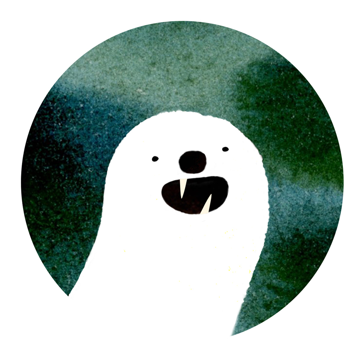 Algae Creature Circle Sticker