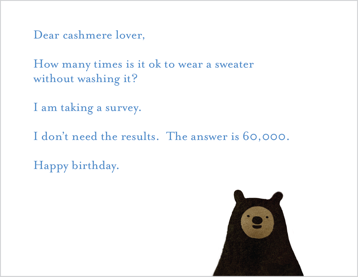 Cashmere Birthday Card