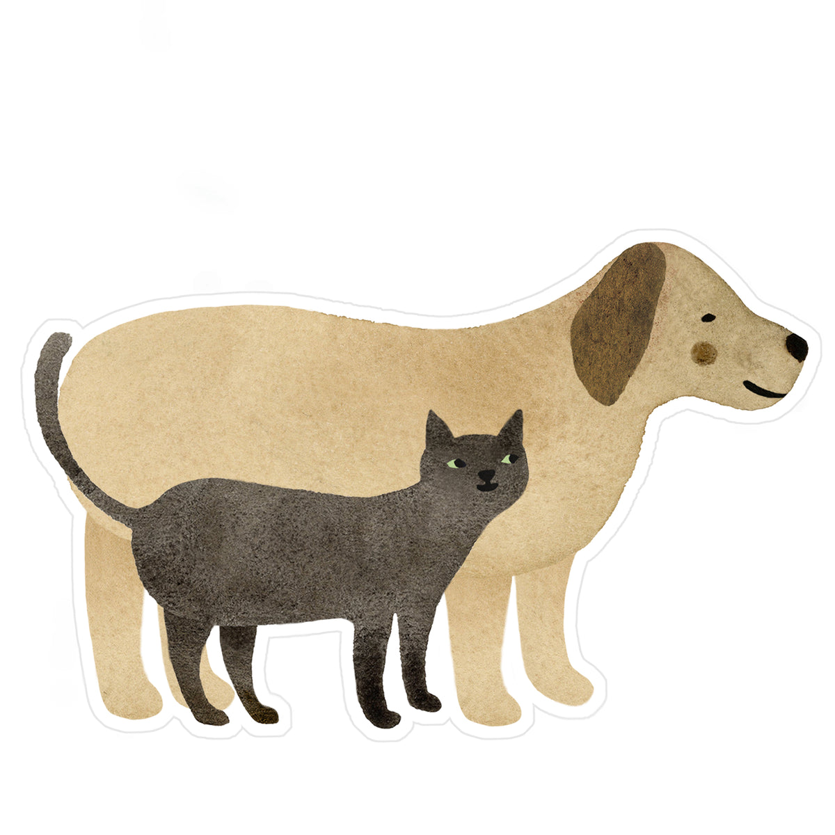 Cat and Dog Sticker