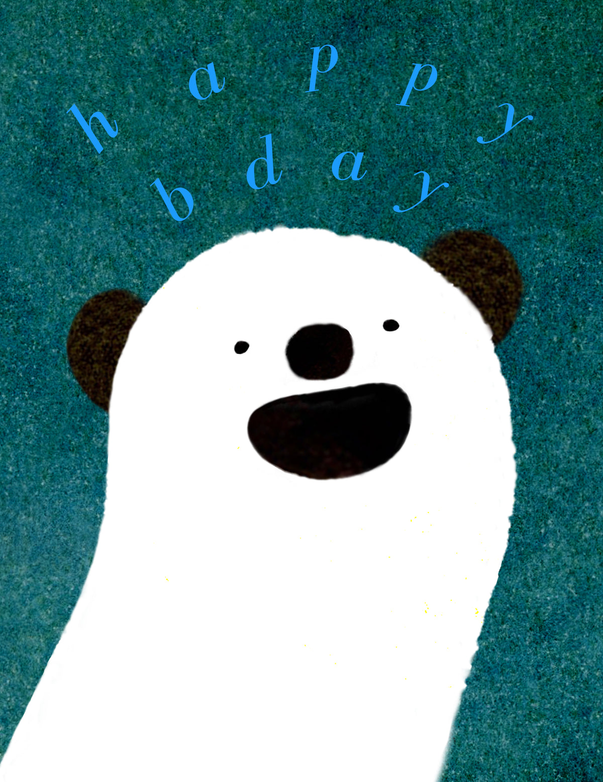 White Bear Birthday Card