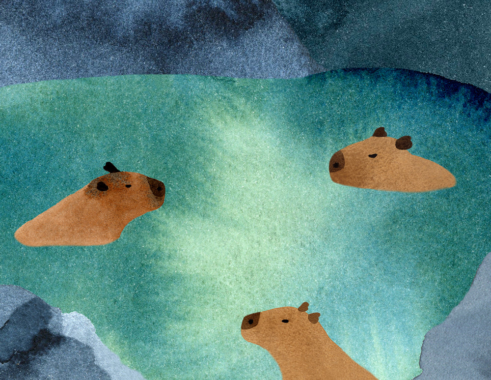 Capybara Birthday Card