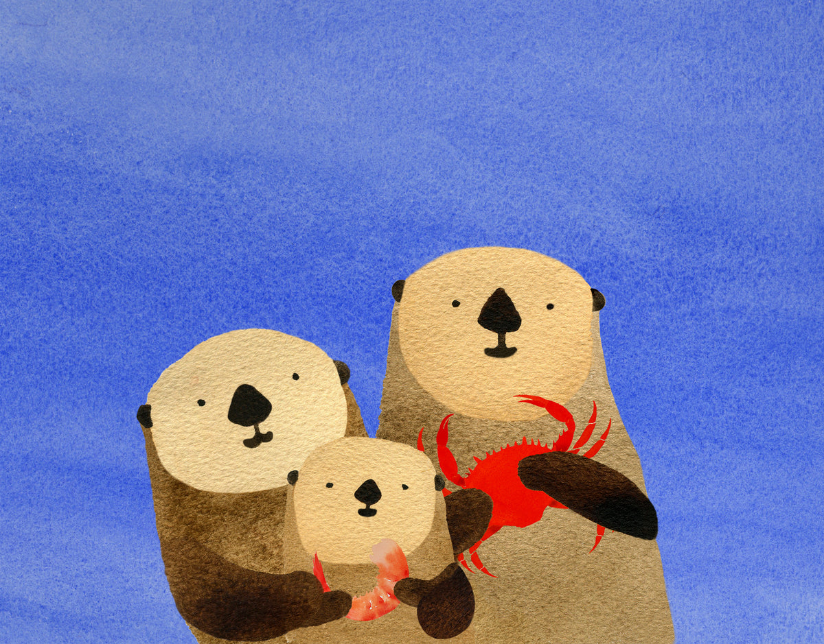 Otter Birthday Card:  Snack