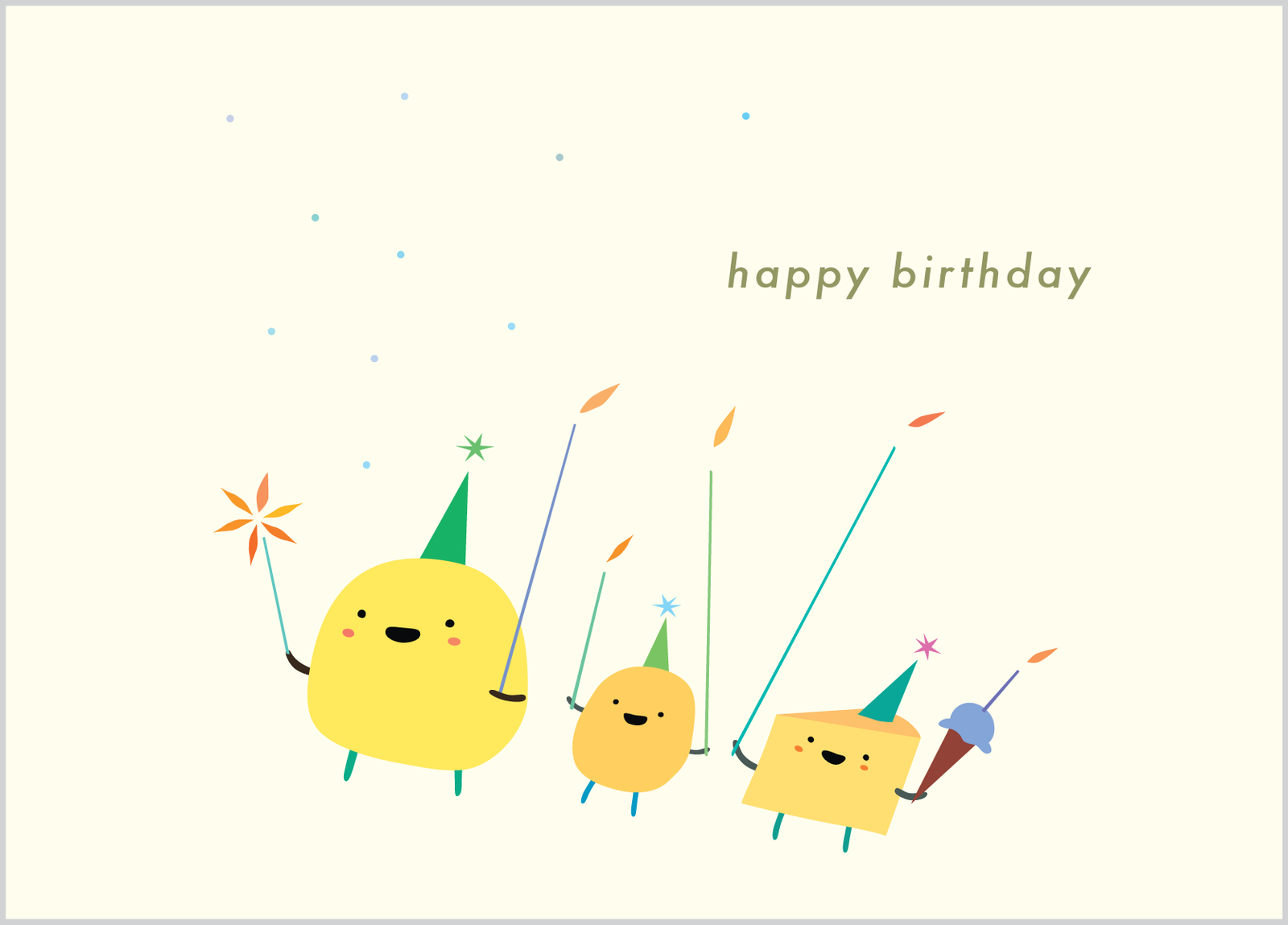 Fat Friends Birthday Card