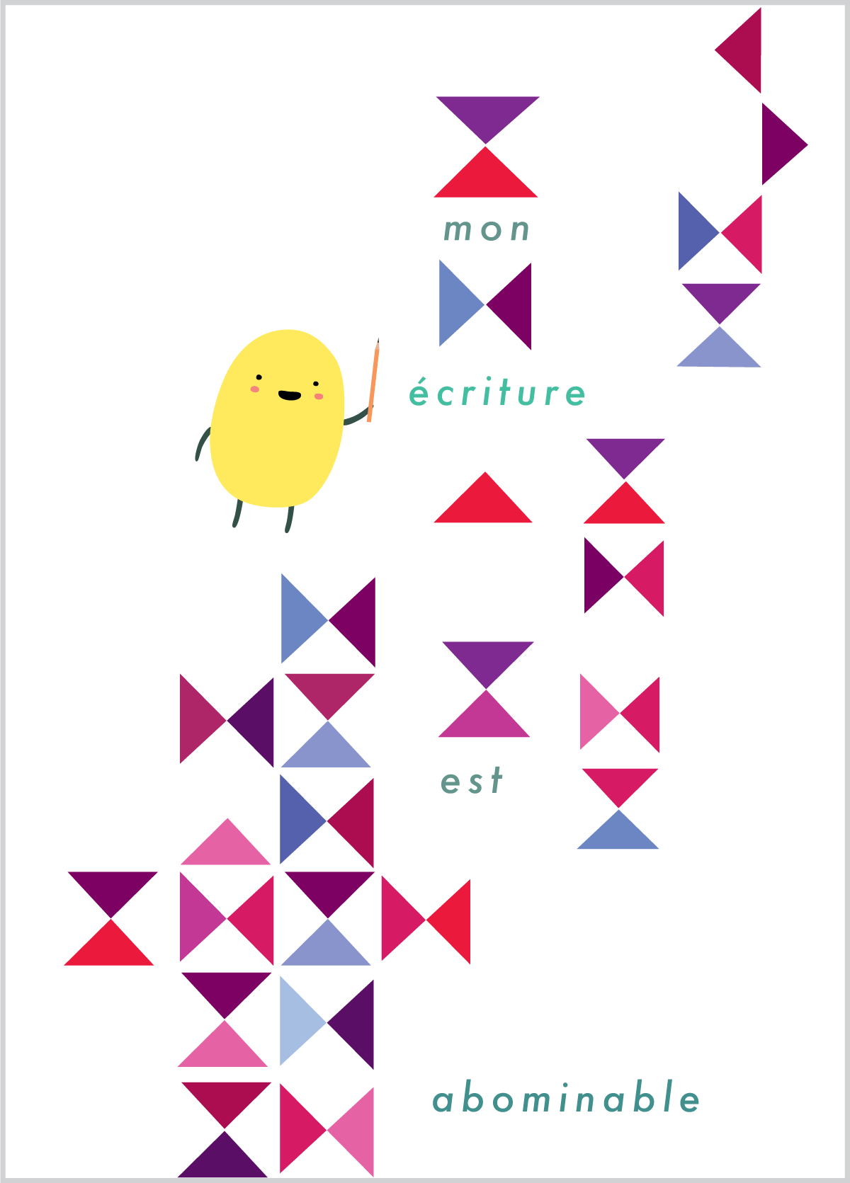 Bad Handwriting Card (French Version)