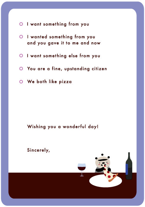 pizza greeting card