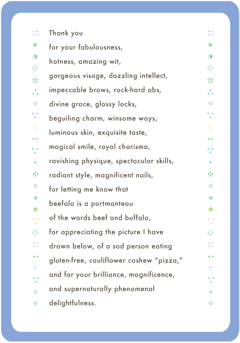 Compliments Thank You Note