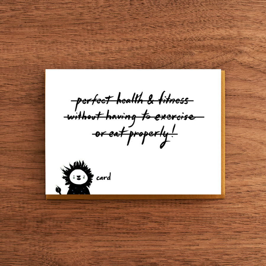 Letterpress Card:  Health & Fitness