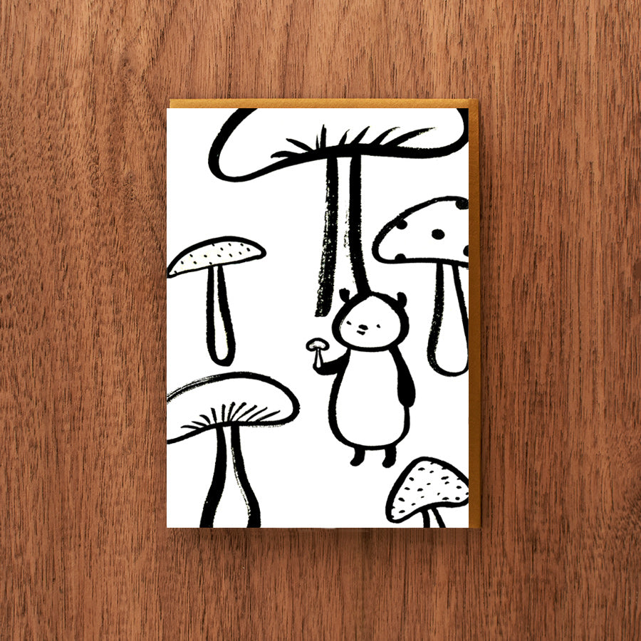 Letterpress Card:  Mushrooms