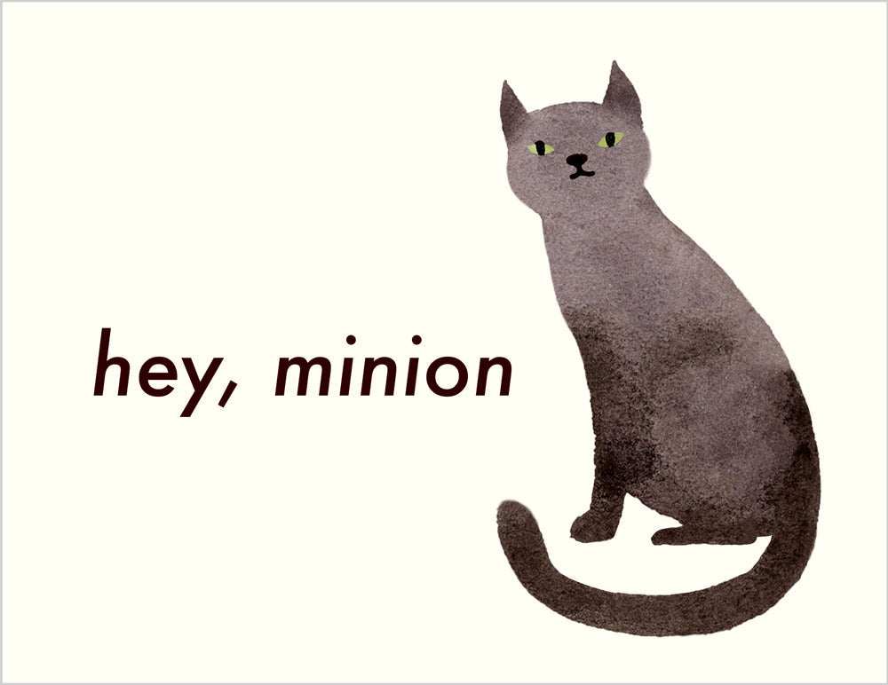 Cat Birthday Card:  Minion