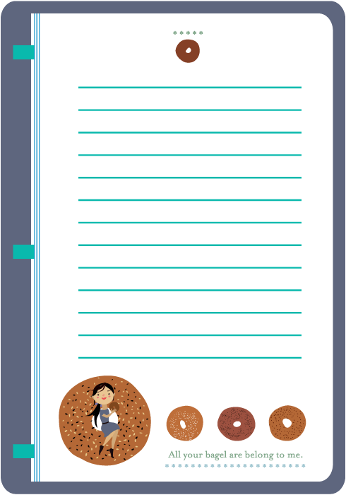 bagels notecard