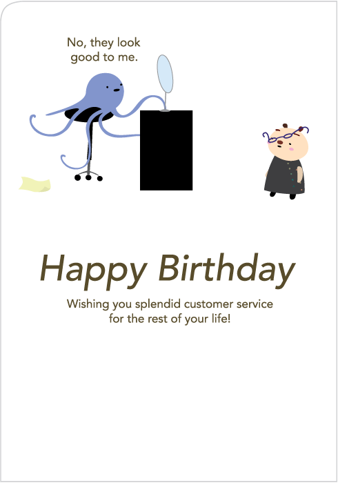 Customer Service Birthday Card