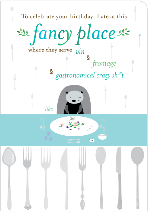 Fine Dining Birthday Card