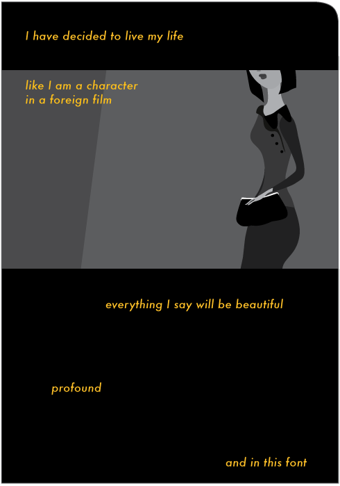 Foreign Film Birthday Card