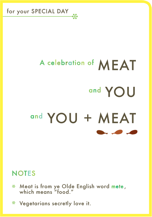 Meat Birthday Card