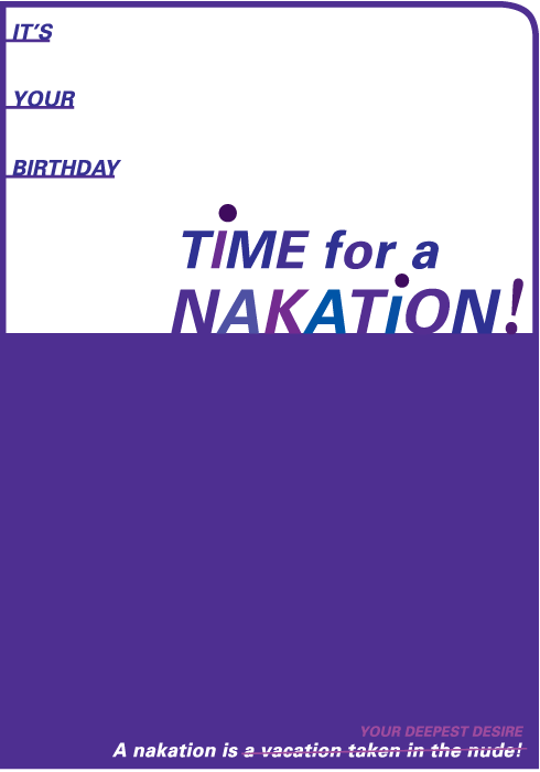 Nudists Birthday Card