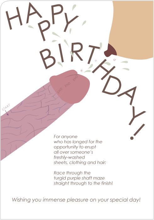 Penis Birthday Card