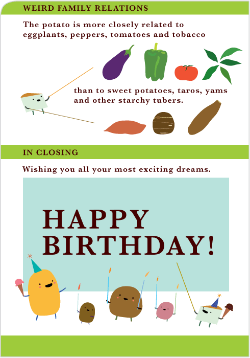 Potatoes Birthday Card