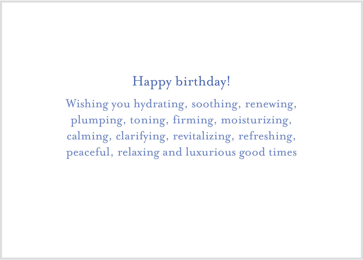 Skincare Birthday Card