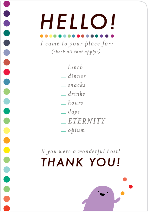 Thank You for Hosting Card