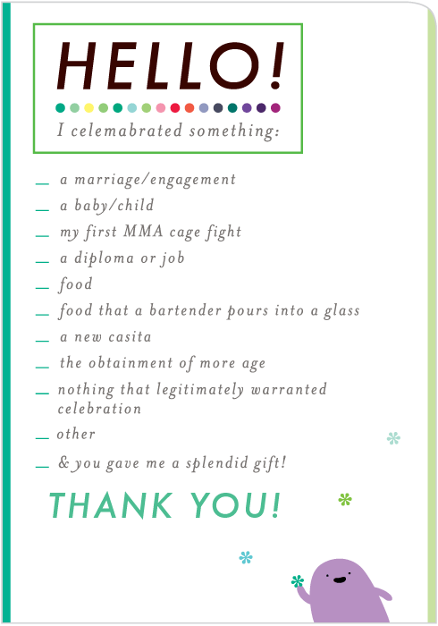 Thank You for the Gift Card